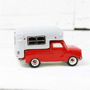 NWOT Retro Pickup Truck with Camper Shell Salt and Pepper Shaker